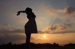 夕日