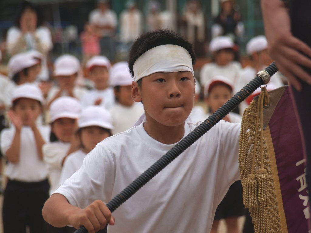 優勝旗授与