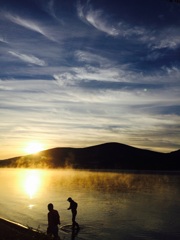 朝の山中湖