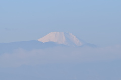 工事現場屋上からの富士山