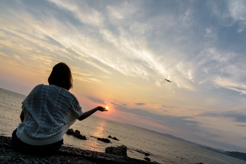 夕日