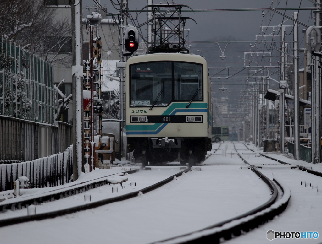 雪の日の叡山電車（その2）
