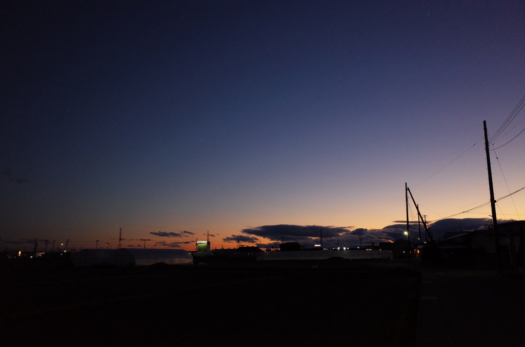 師走の夕焼け