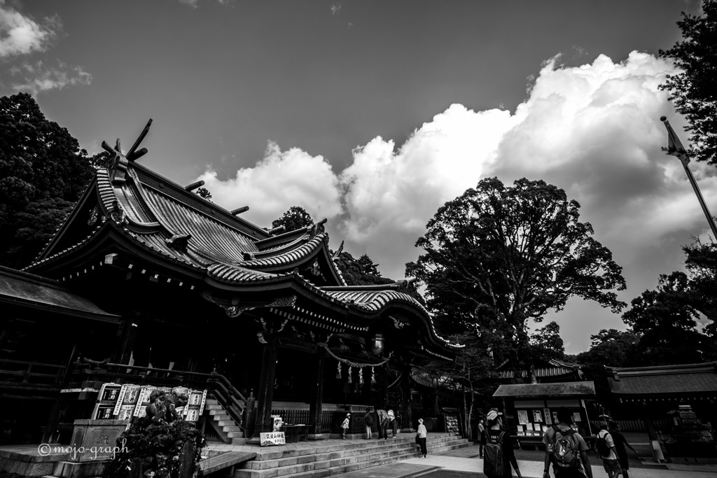 筑波山神社（モノクロ）