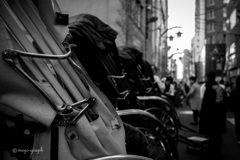 人力車の縦列駐車