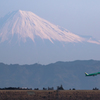 霊峰背に