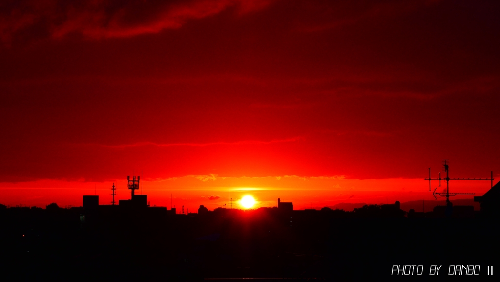 梅雨の合間の夕焼