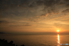 日本海の夕日③