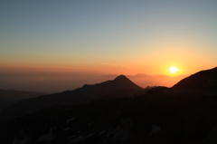 2014　志賀高原からの夕日