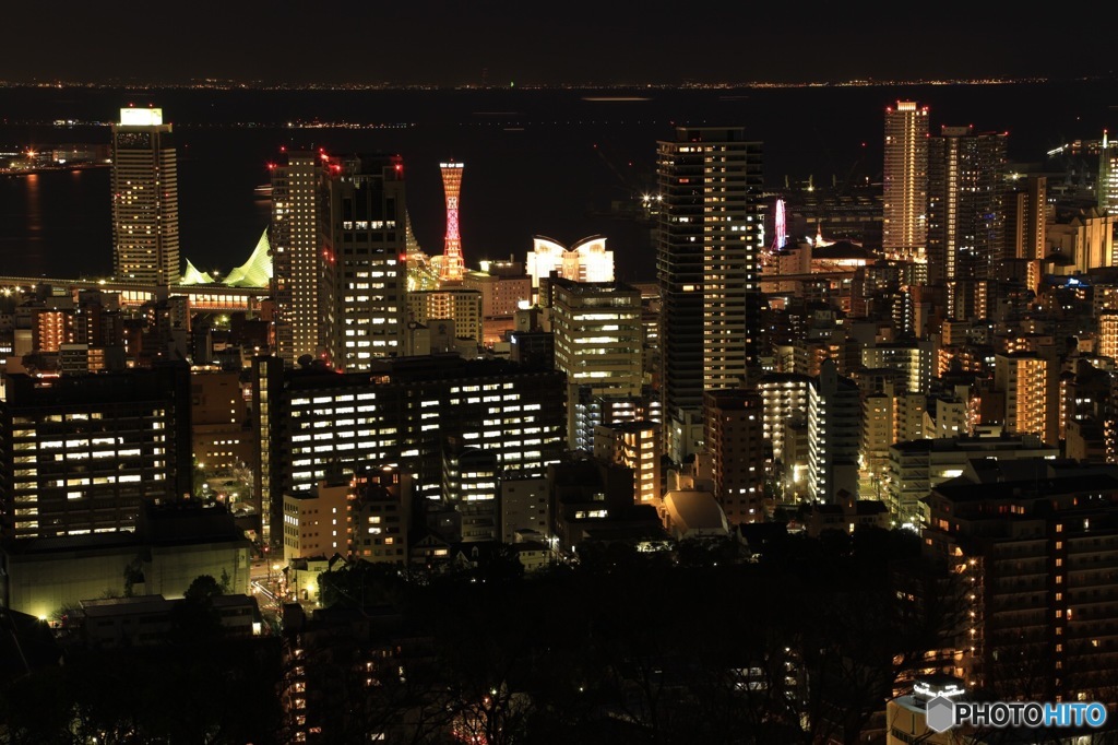ヴィーナスブリッジより神戸の夜景