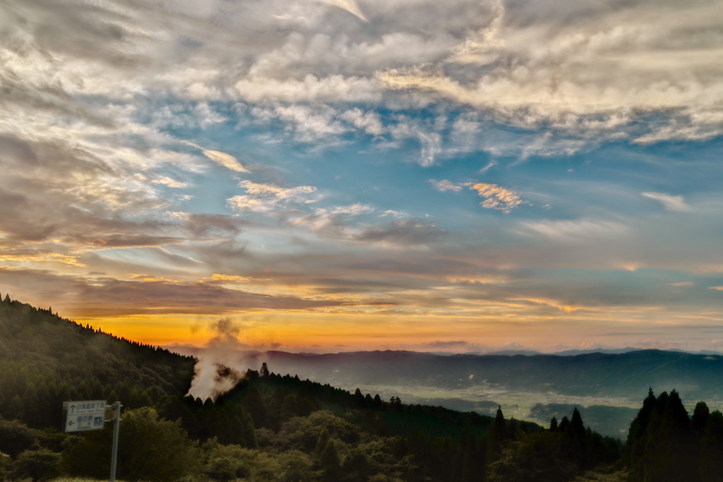 白鳥温泉夕景