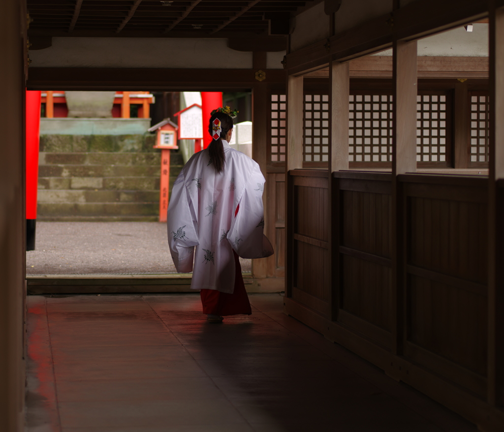 鹿児島照国神社の巫女さん