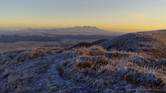 杵島岳からくじゅう連山を望む