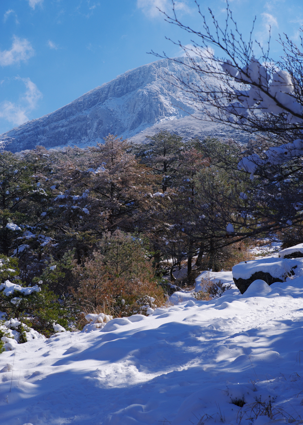 霧島山雪景色