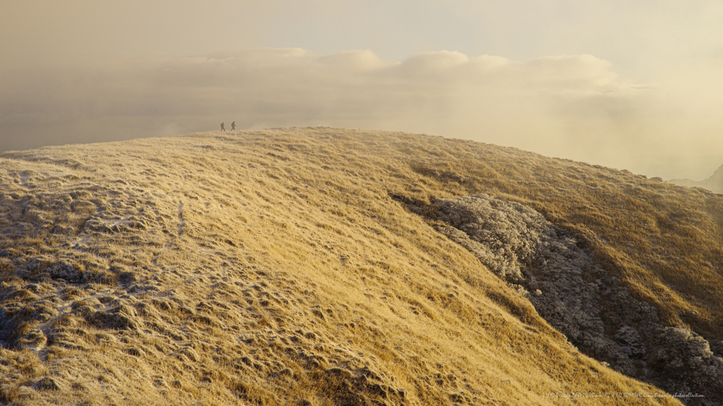 氷点下9度の稜線散歩