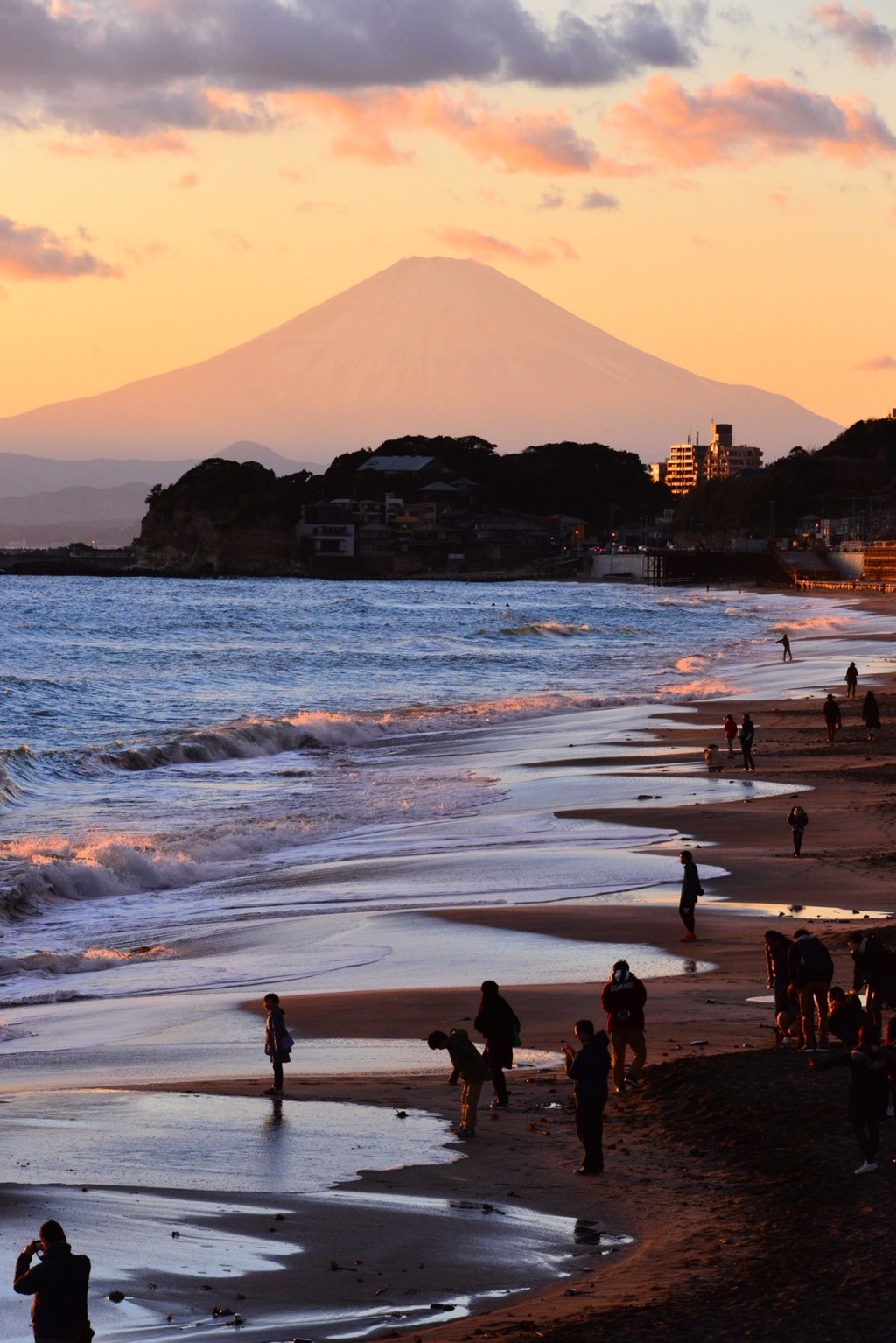 鎌倉 七里ガ浜の夕焼け