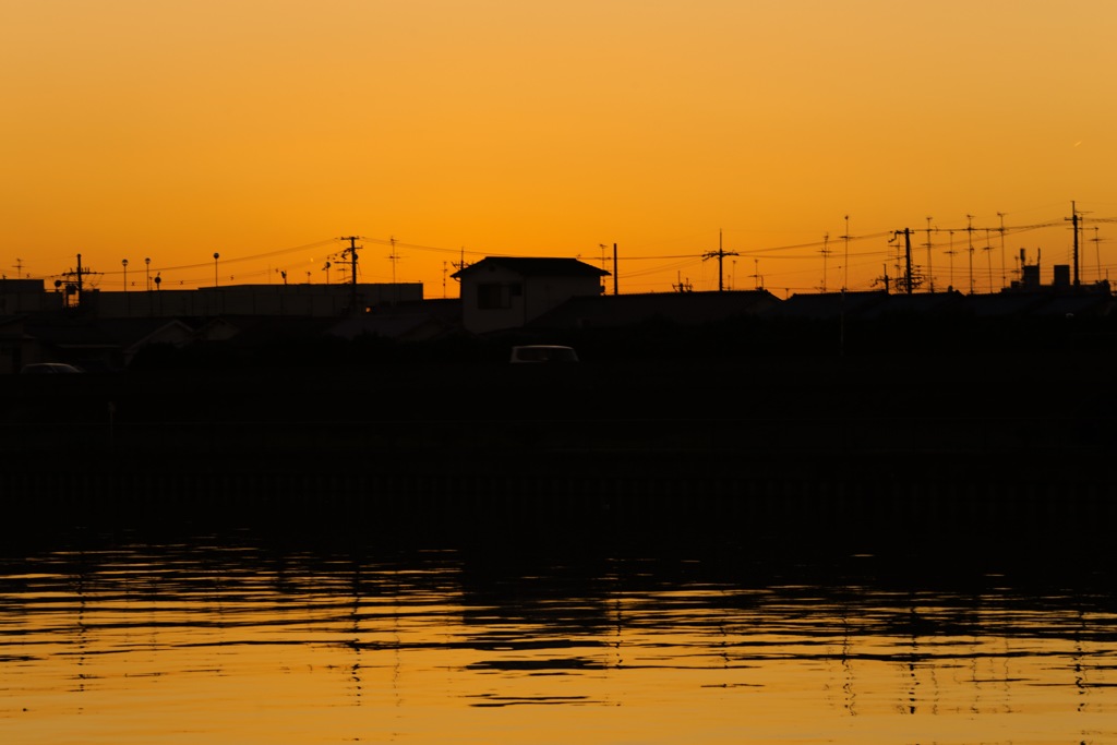 神崎川の夕方③