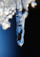 ベランダの氷柱