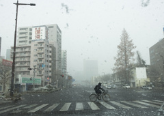 雪と自転車