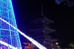 大阪貝塚水間寺イルミネーション1