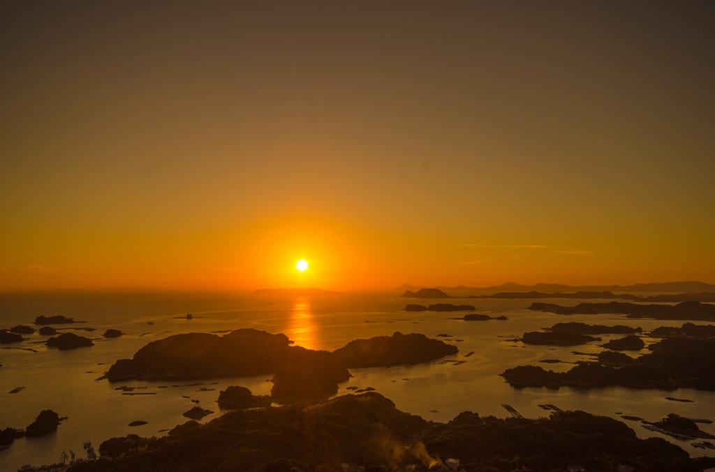 九十九島の夕陽