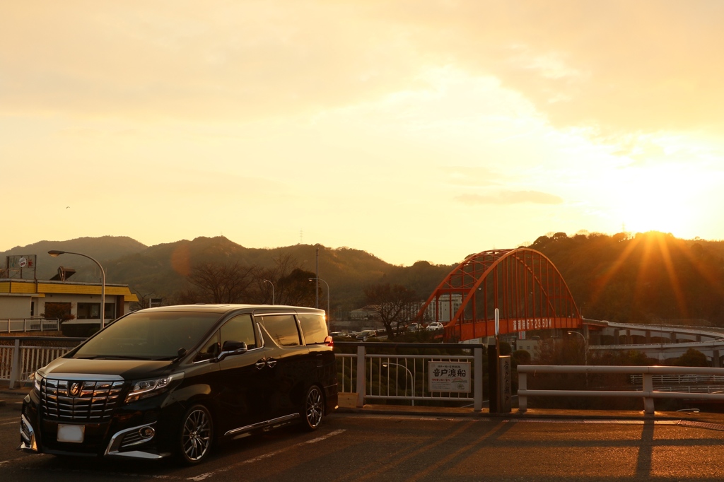 音戸大橋の夕暮れ