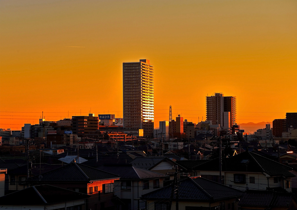 夕日
