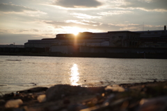 今津港 夕日