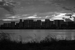 昨日の夕日
