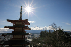 富士山と忠霊塔
