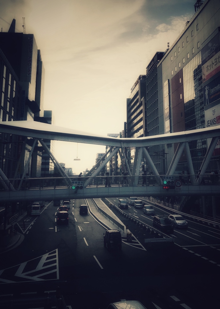 天王寺の歩道橋