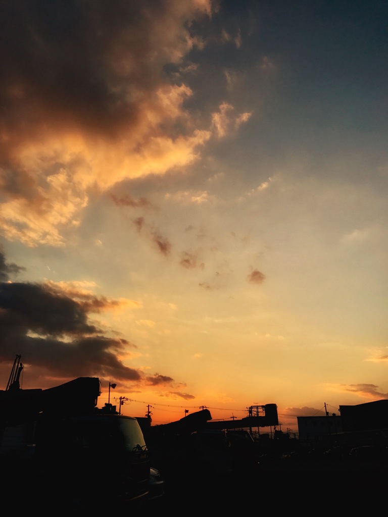雨あがりの夕焼け