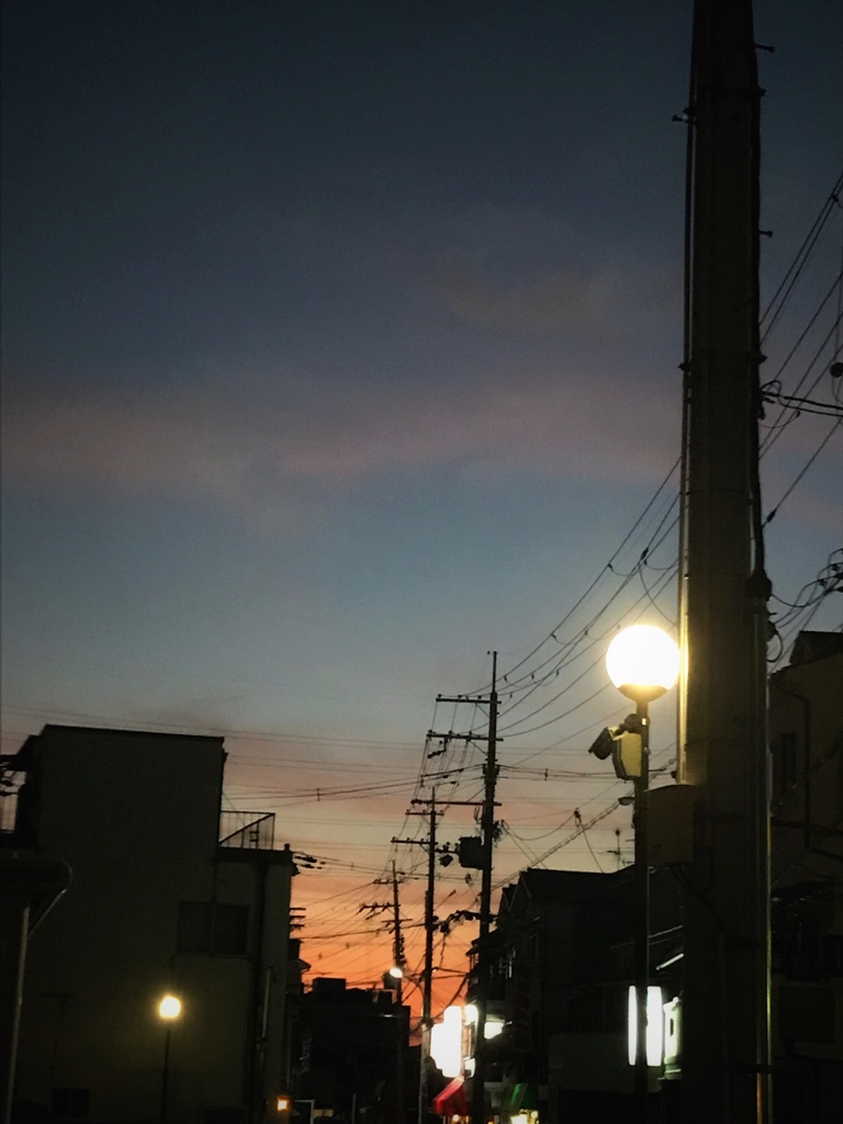 今日の夕空