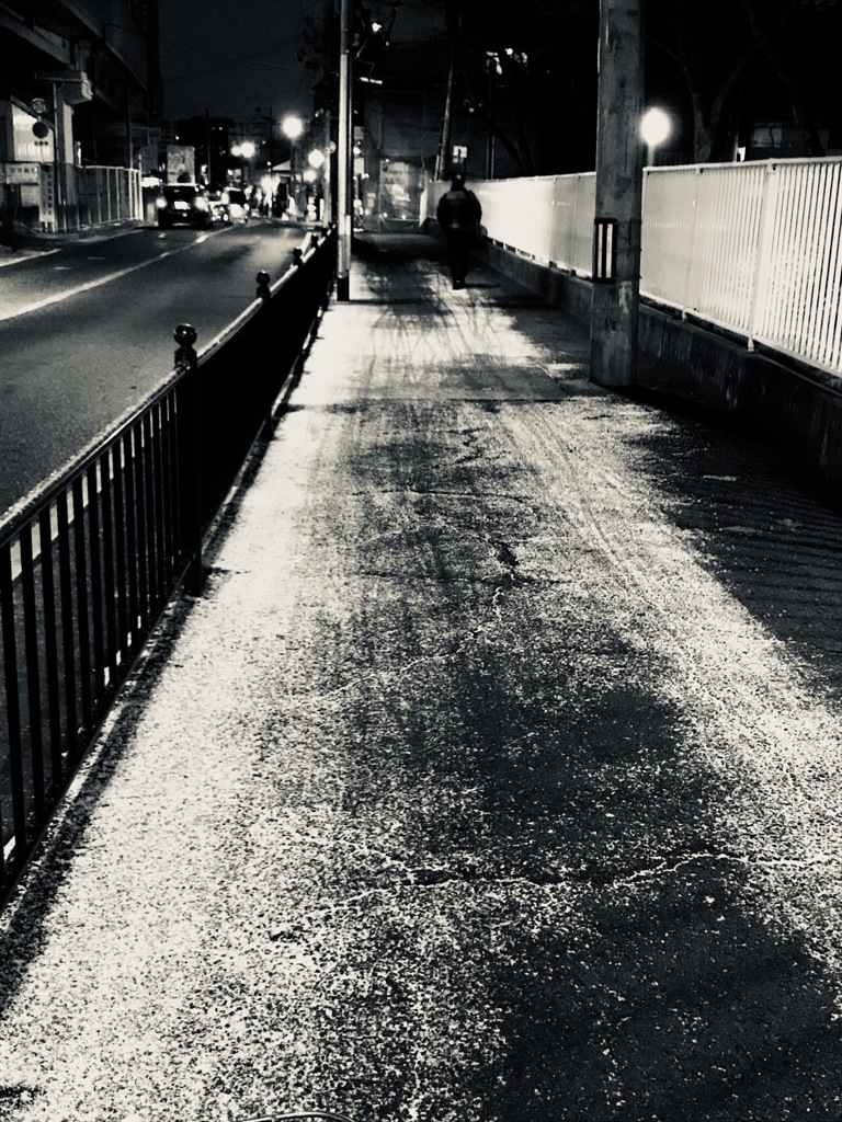 雪の帰り道
