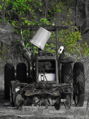 サビれたトラクター