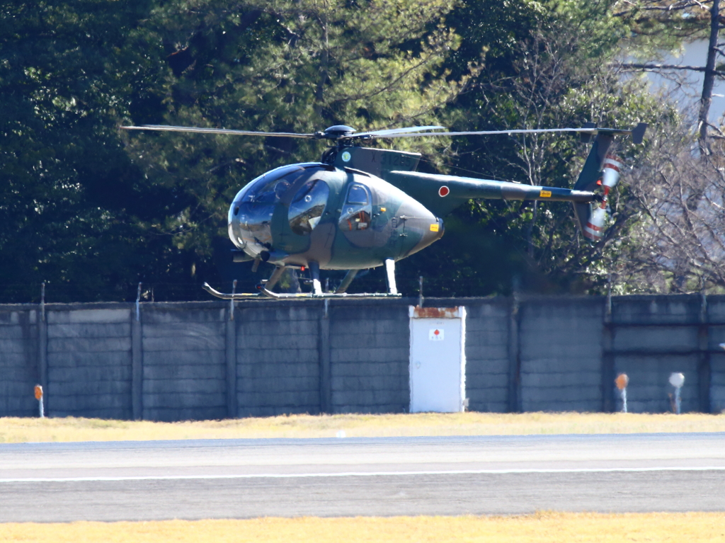 塀の上に乗っちゃったヘリ？？