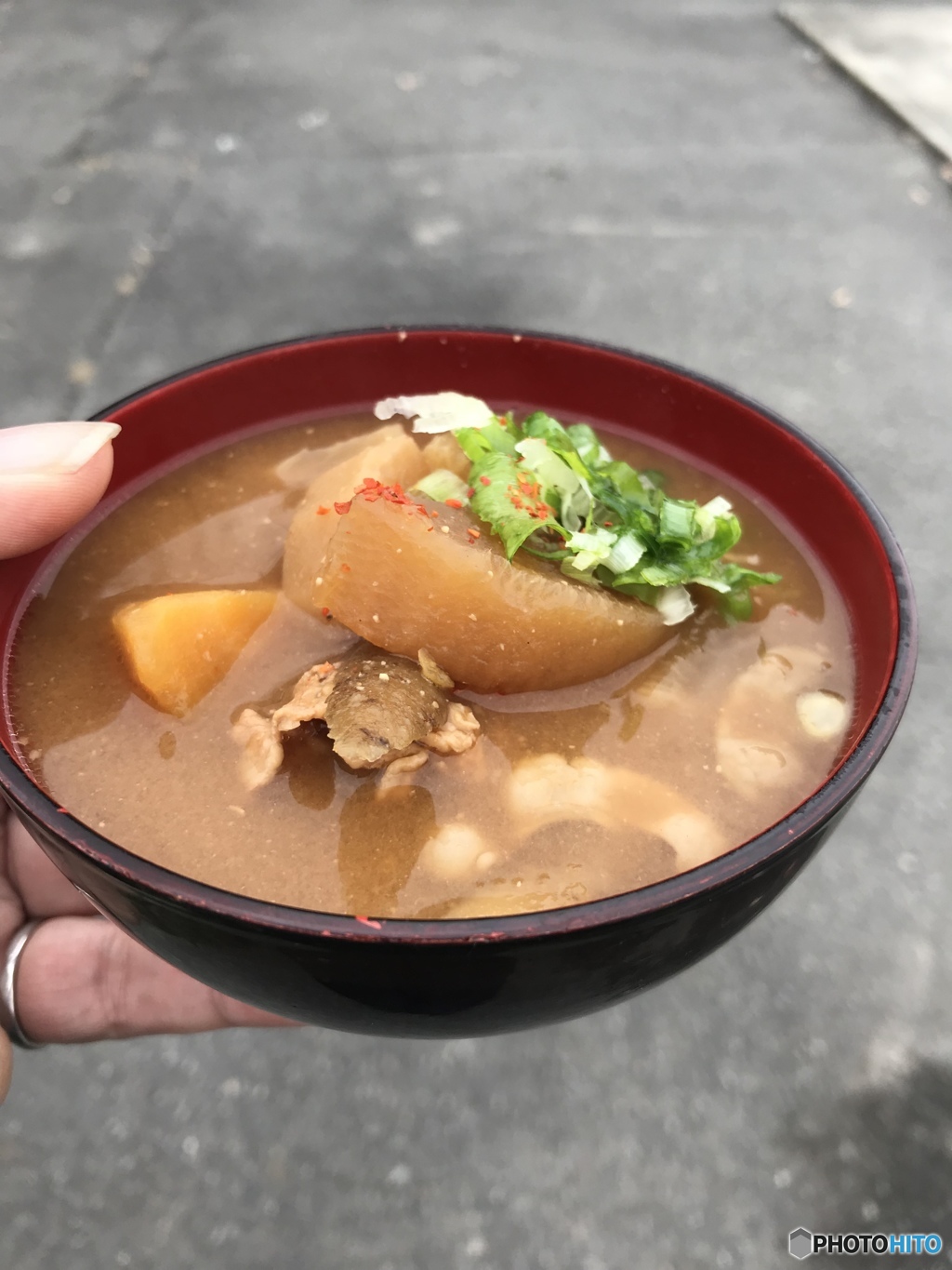 豚汁は暖まる♪