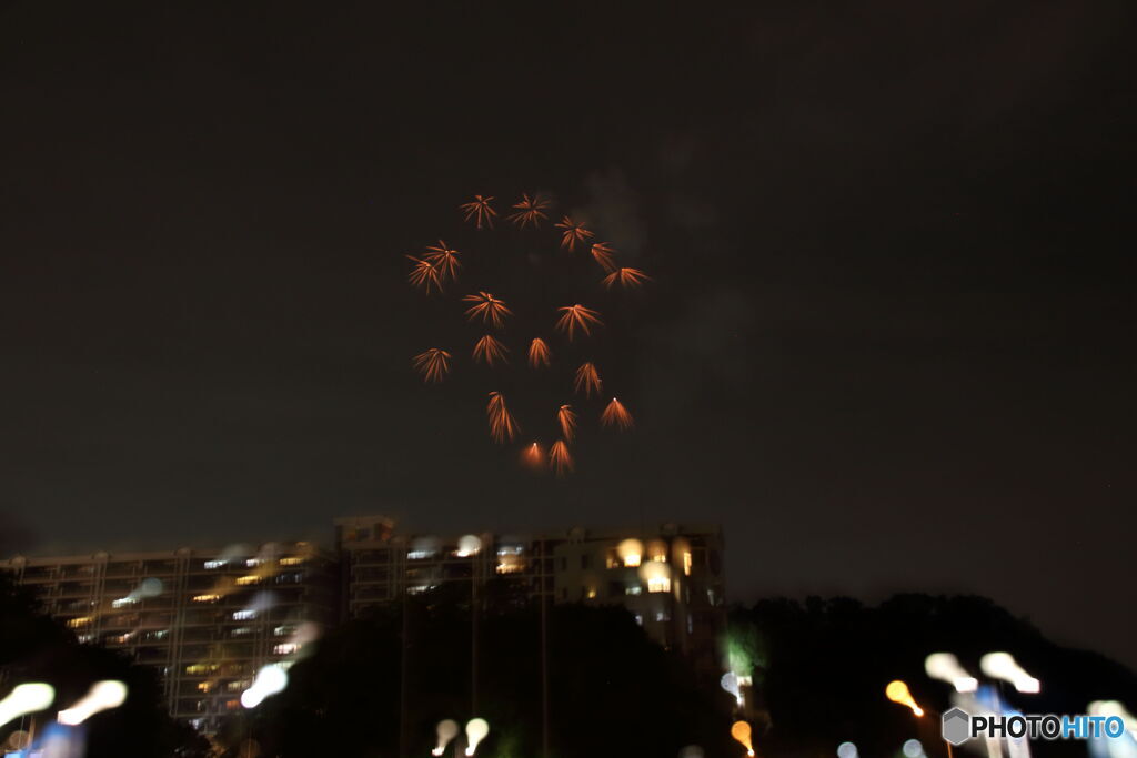 夜空に紅葉