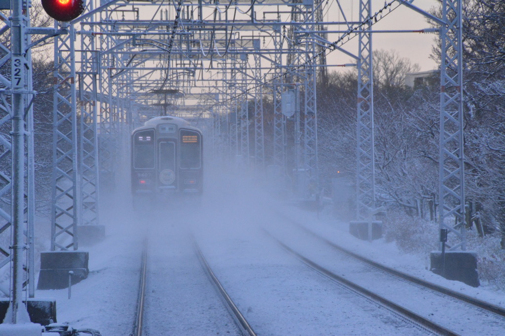 雪の阪急でんしゃ