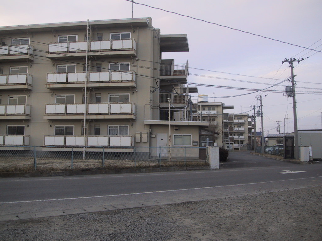 廃墟アパート付近