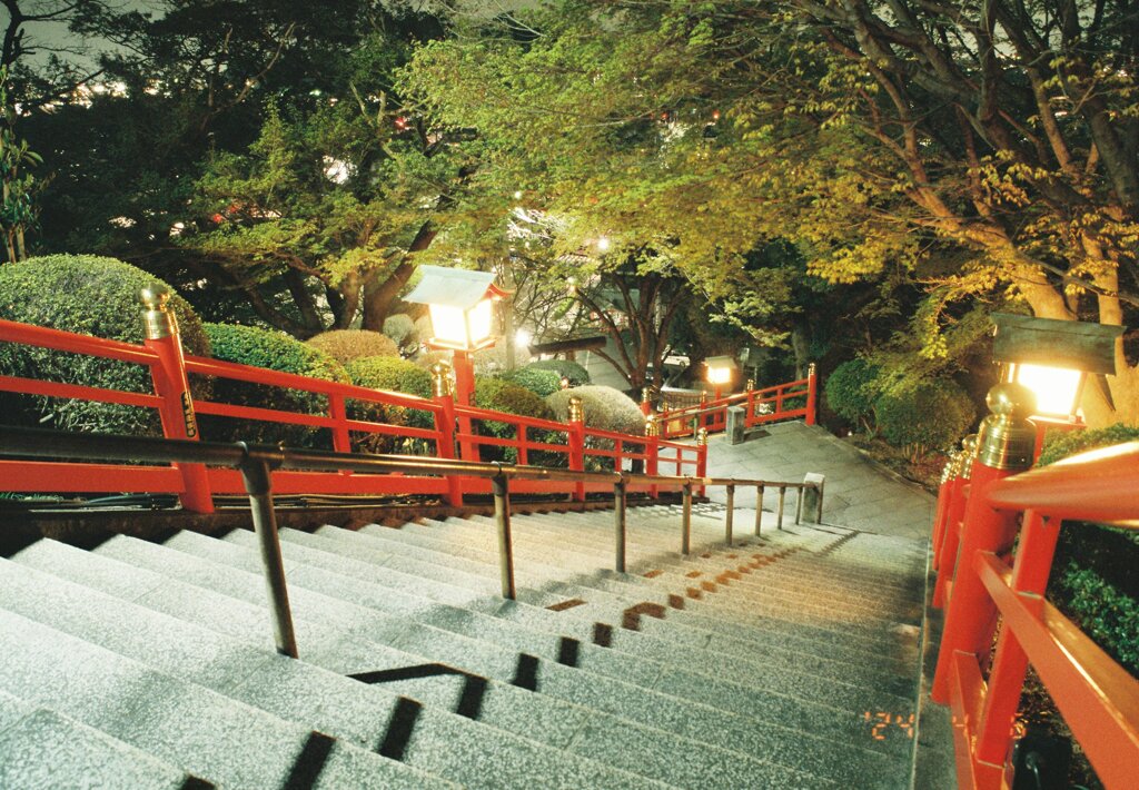 足利織姫神社 階段