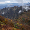 鬼ヶ面山へ続く稜線