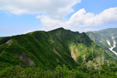 南岳から鬼ヶ面山