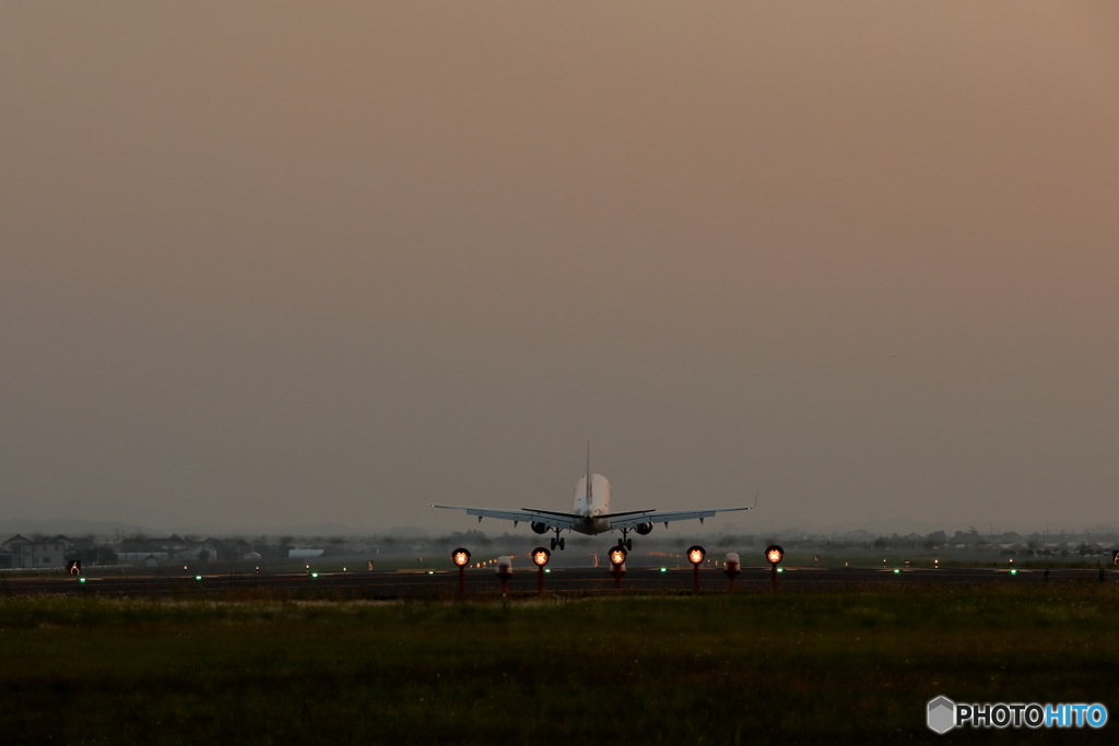 出雲空港の夕景