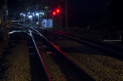 姨捨駅のレール
