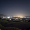 姨捨夜景と満月