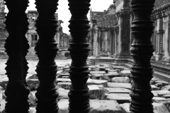 angkor wat - monochrome