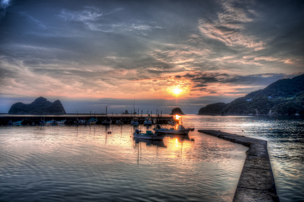 大田子海岸 夕景