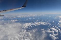 北海道へ向かう飛行機