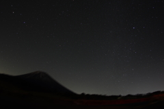 富士山と星空